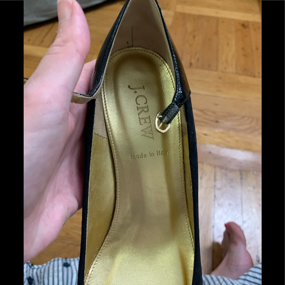 J. crew peep toe mary jane heels